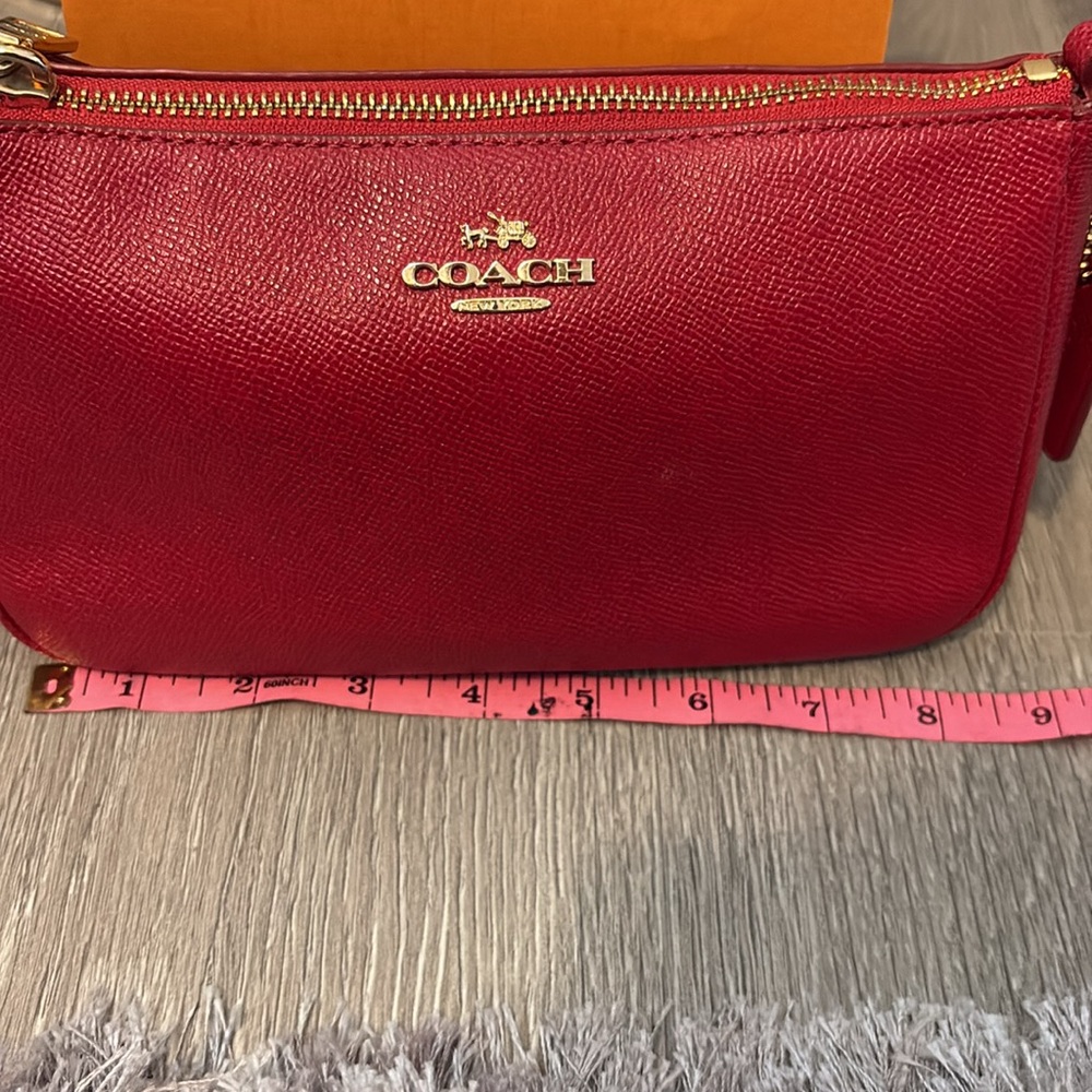 Coach Red Crossbody Bag with Gold Hardware - Picture 8 of 13